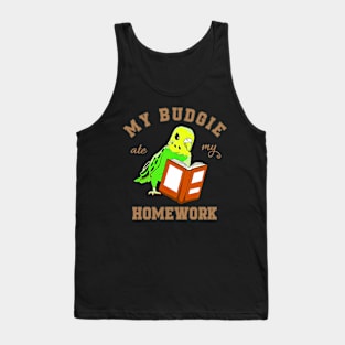 Birdie Brigade: My Budgie Ate My Homework Graphic Tee Tank Top